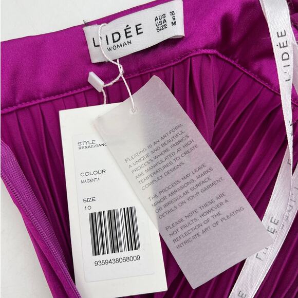 L'IDEE Renaissance Halter Side-Slit Pleated Maxi Dress Party Cocktail Formal - Picture 3 of 8